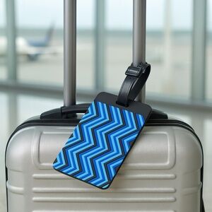 Blue Travelon Zig Zag Luggage Tag